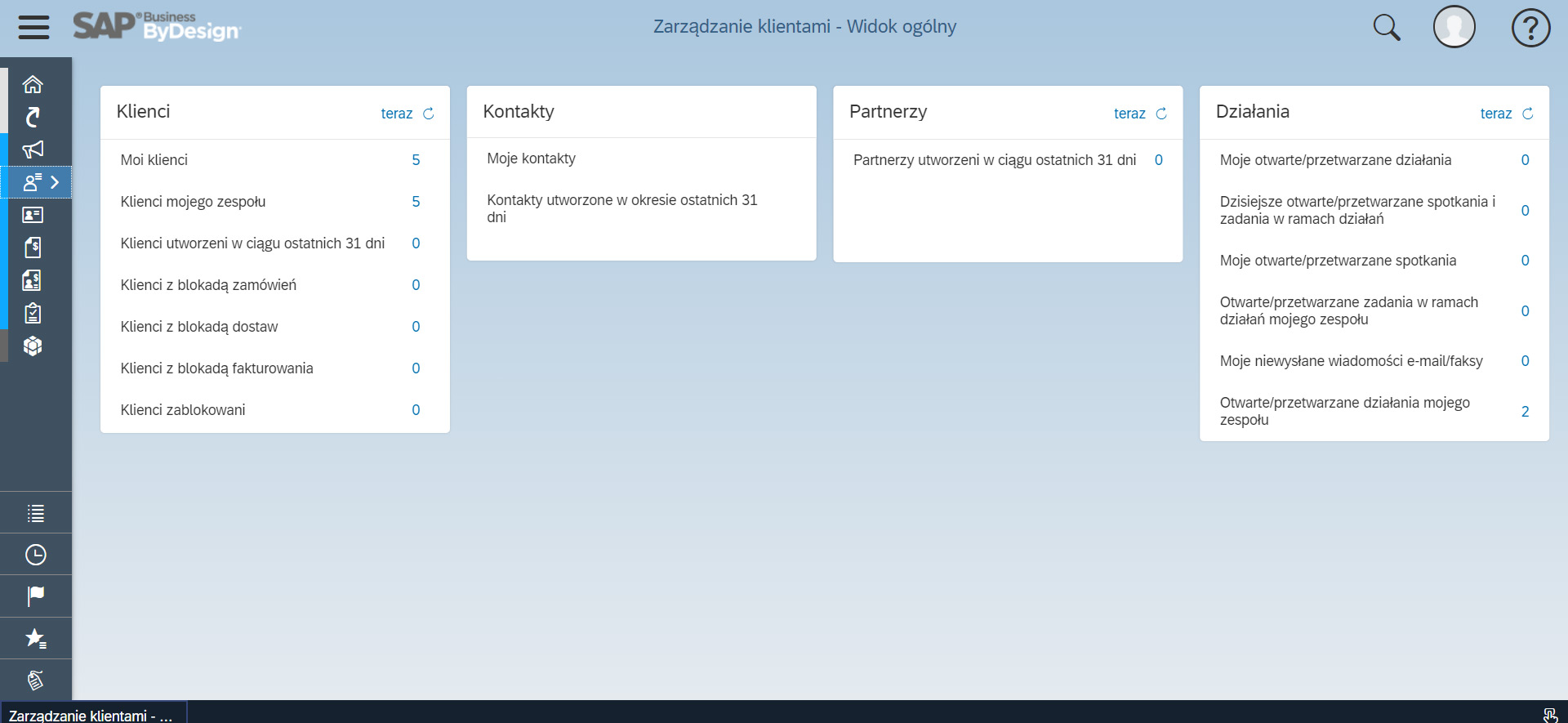 SAP Business ByDesign - Zarządzanie klientami