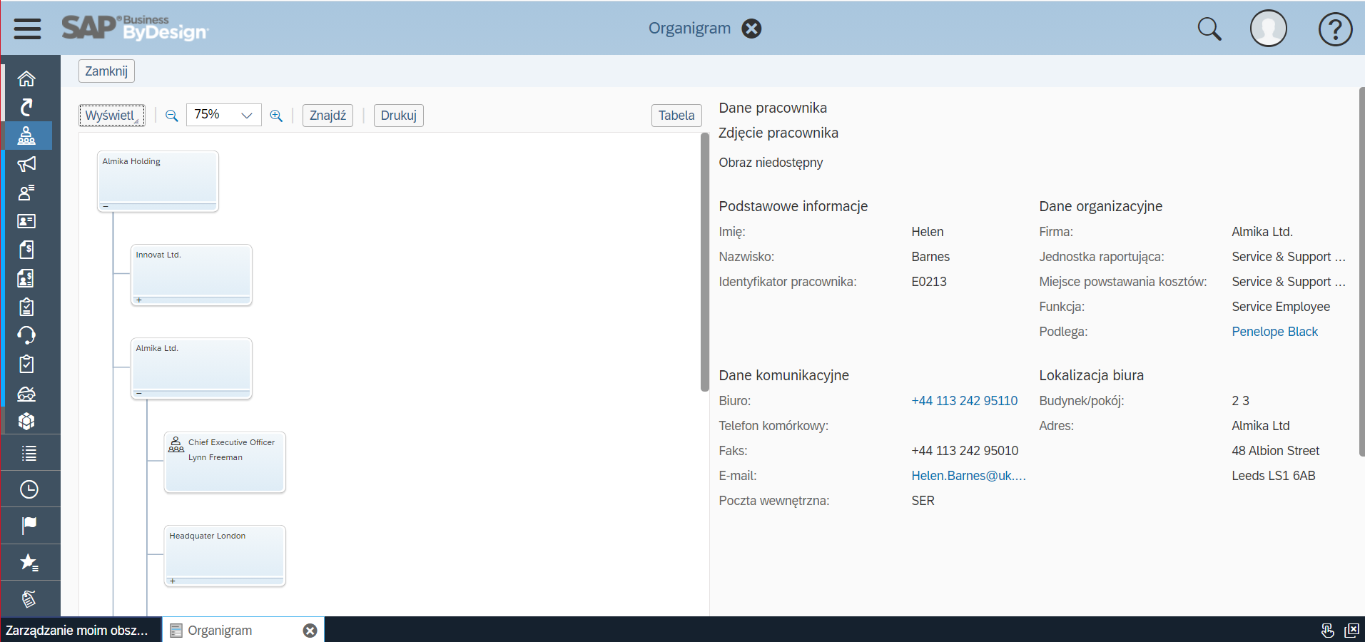 SAP Business ByDesign - Zarządzanie pracownikami